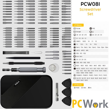 PCW08I Precision Screwdriver Set (130 pieces)