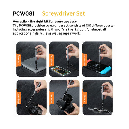PCW08I Precision Screwdriver Set (130 pieces)