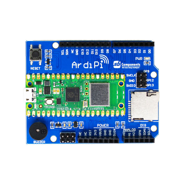 ArdiPi - Uno R3 Board based on Raspberry Pi Pico W