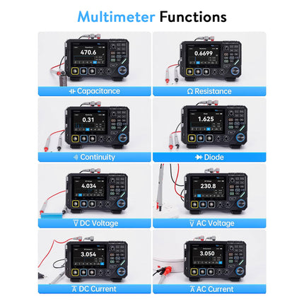 FNIRSI 2D15P (3-in-1) 2-ch Oscilloscope (100 MHz) + Multimeter + Signal Generator