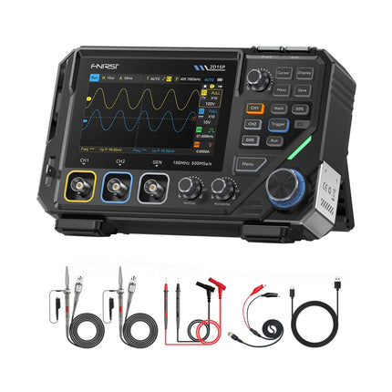 FNIRSI 2D15P (3-in-1) 2-ch Oscilloscope (100 MHz) + Multimeter + Signal Generator