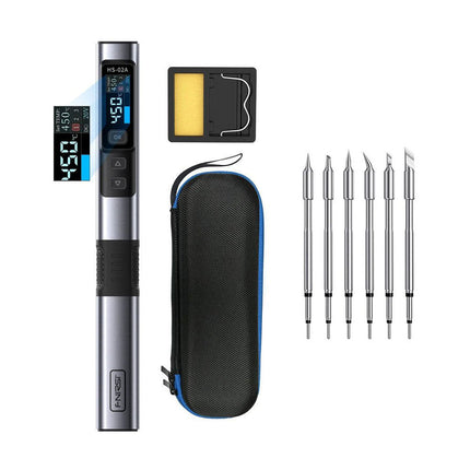 FNIRSI HS-02A Smart Soldering Iron (incl. 6 Soldering Tips)