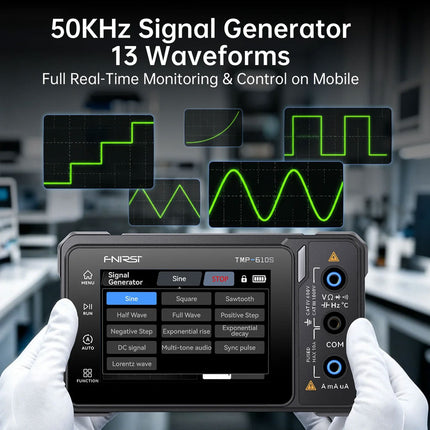 FNIRSI TMP-610S (3-in-1) Multimeter (60,000 Counts) + Oscilloscope + Signal Generator