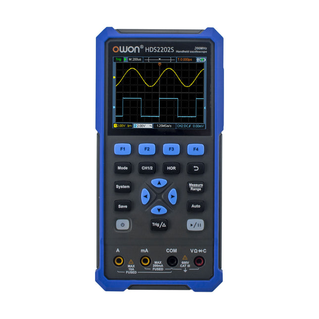 OWON HDS2202s 2-ch Oscilloscope (200 MHz) + Multimeter + Signal Generator