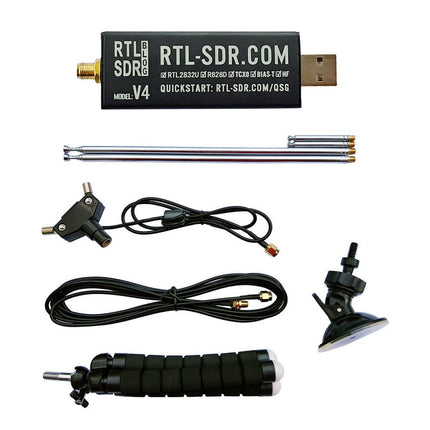 RTL-SDR V4 (Software Defined Radio) with Dipole Antenna Kit