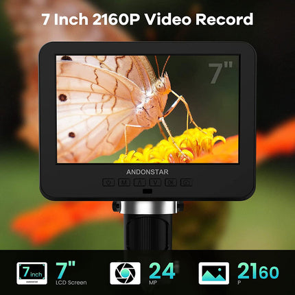 Andonstar AD246S-M 7" 3-Lens HDMI Digital Microscope