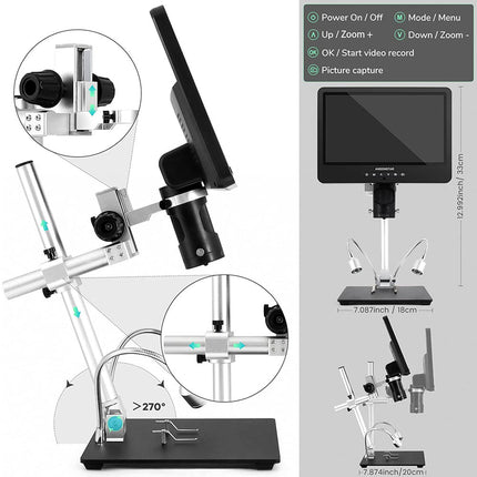 Andonstar AD249S-M 10.1" 3-Lens HDMI Digital Microscope