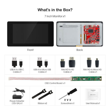 CrowVision 7" IPS Capacitive Touch Display (1024x600) - Elektor