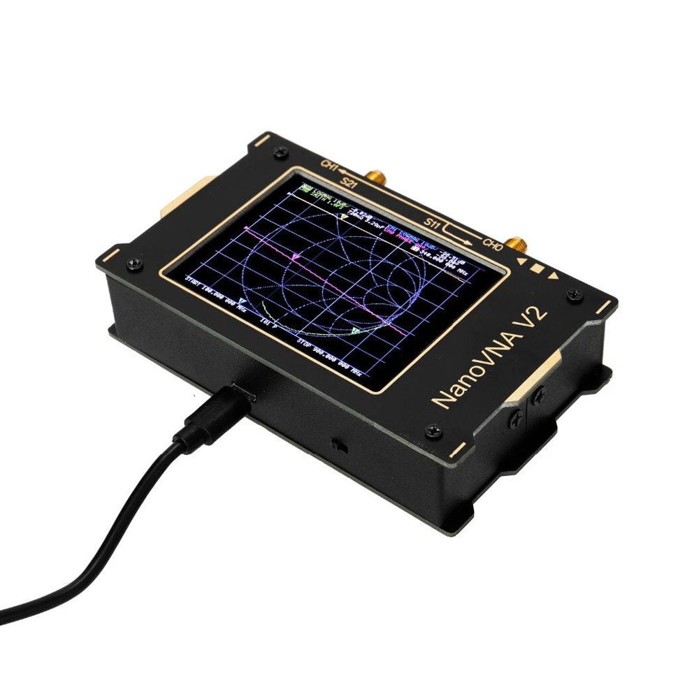 TZT NanoVNA V2 Analyseur Antenne 50kHz-3GHz - Coque Métal, Batterie 3000mAh, Kit Étalonnage