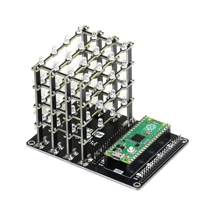 SB Components Raspberry Pi Pico LED Cube (4x4x4 Red LEDs)
