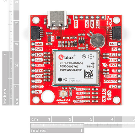 SparkFun GPS-RTK2 Board – ZED-F9P (Qwiic)